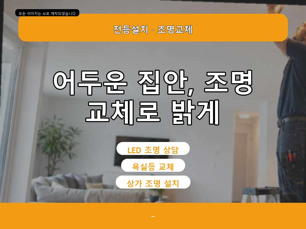 광명시 전등교체 소하동 기존등기구철거 전 확인할 점