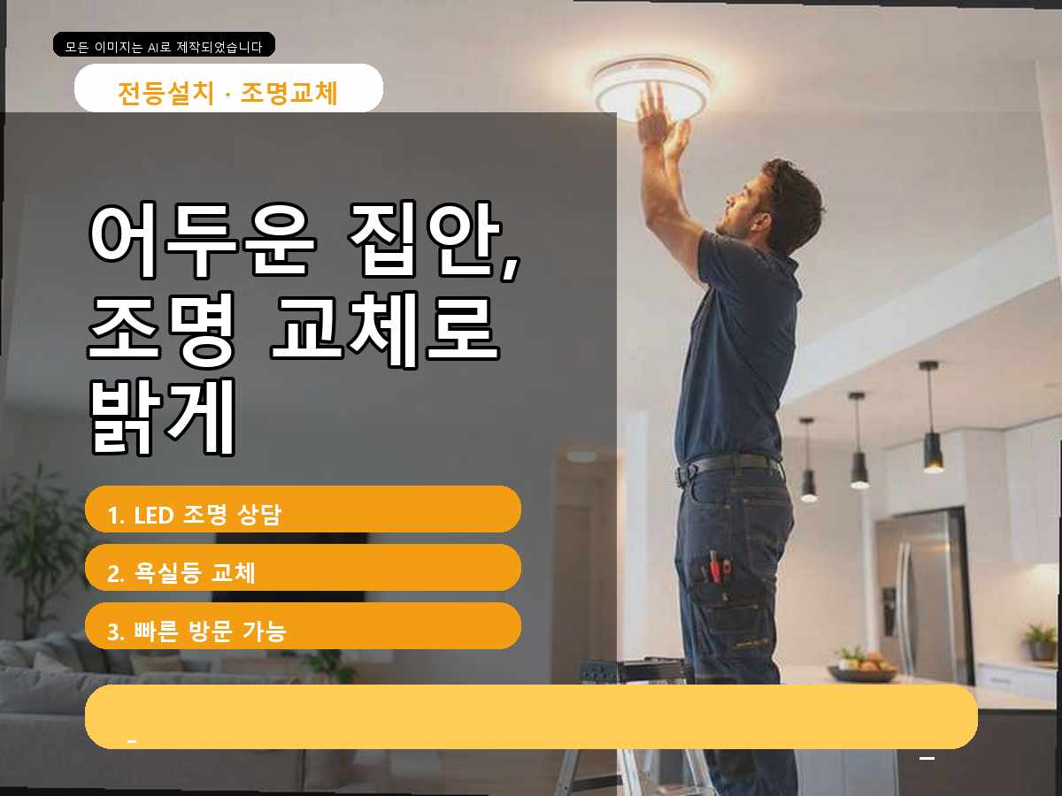 시흥시 LED전등교체 배곧동 깜빡임점검