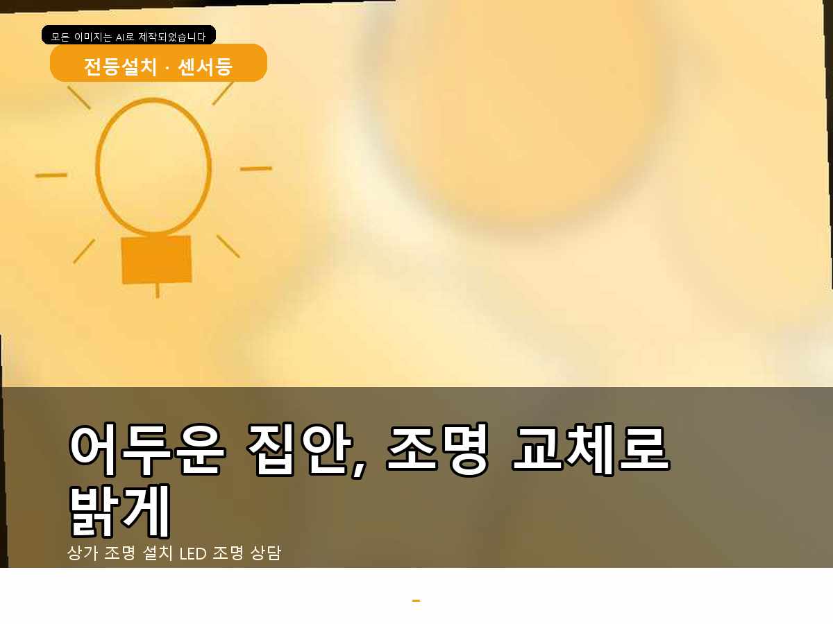 안산시 LED전등교체 팔곡일동 안정기 소음 원인 사례