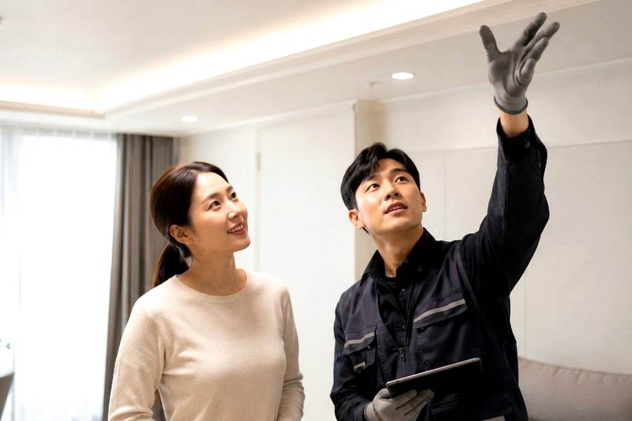 광명시 전등교체 광명동철거후설치 작업 전후 체크