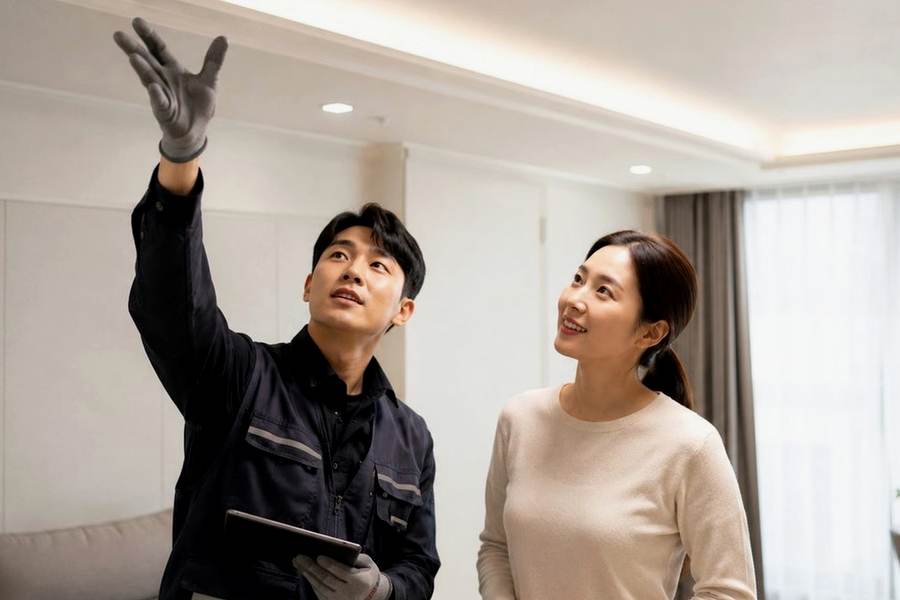 광명시 전등교체 노온사동 신규설치 진행 과정