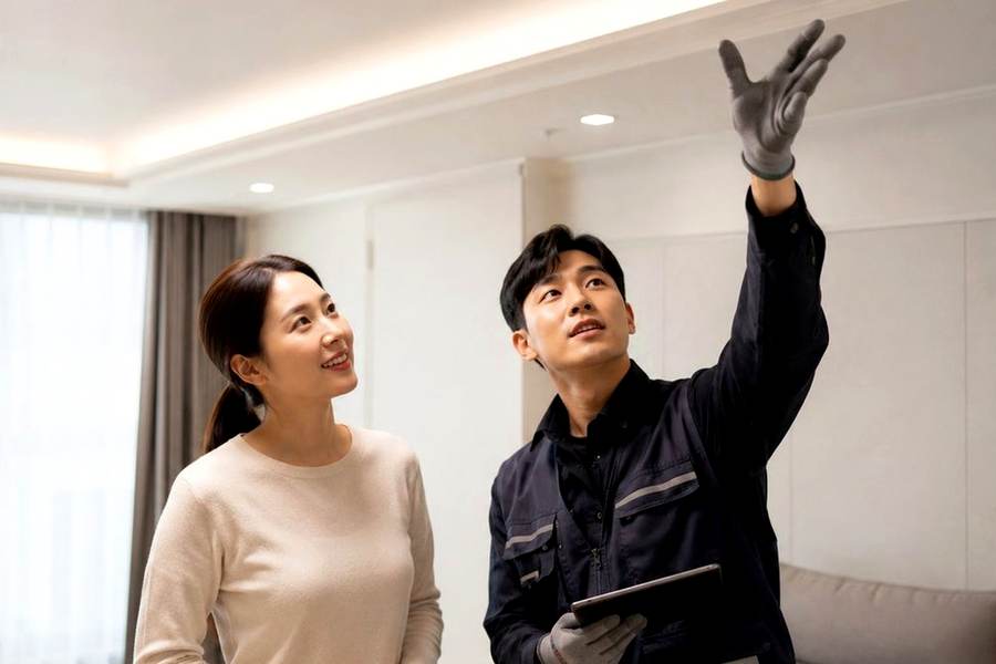 시흥시 전등교체 과림동 시흥기존제품철거 작업 전후 체크