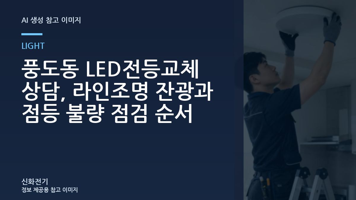 풍도동 LED전등교체 상담, 라인조명 잔광과 점등 불량 점검 순서
