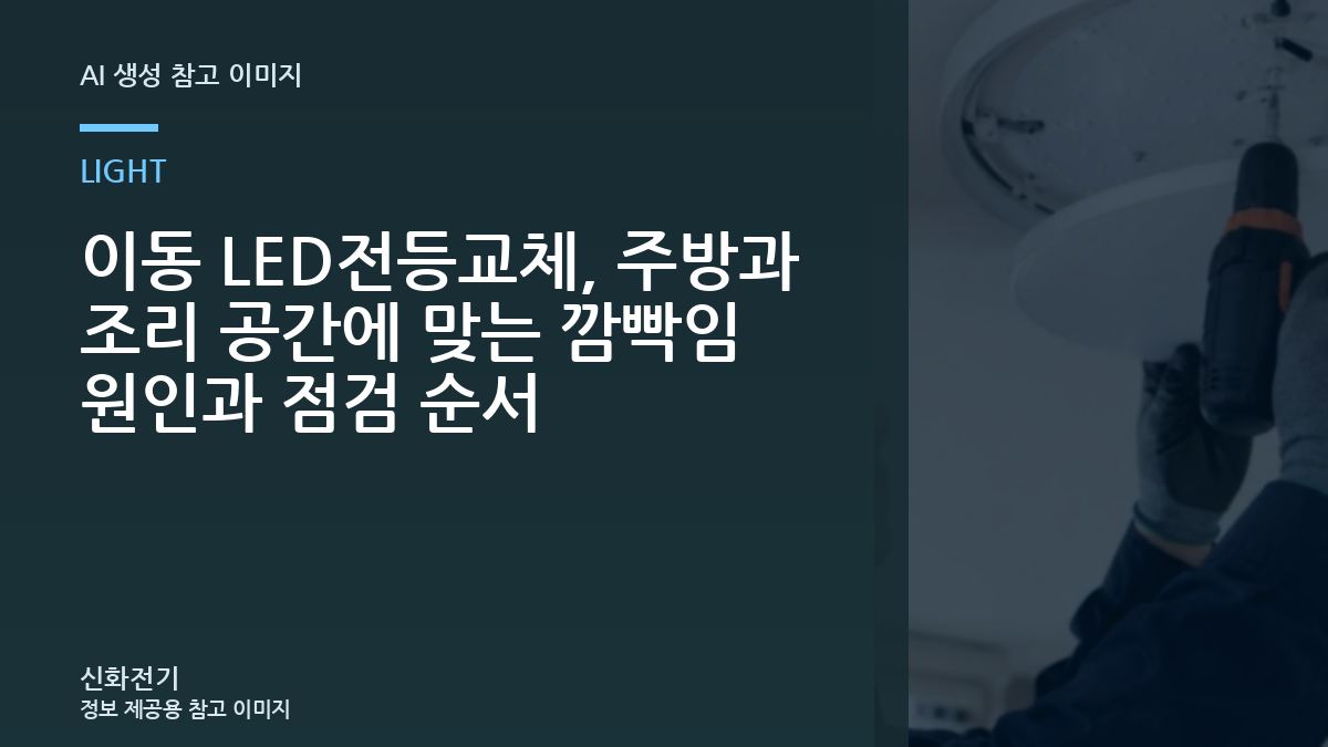 이동 LED전등교체, 주방과 조리 공간에 맞는 깜빡임 원인과 점검 순서