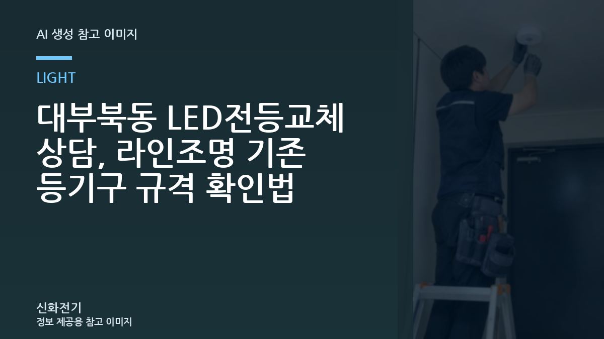 대부북동 LED전등교체 상담, 라인조명 기존 등기구 규격 확인법