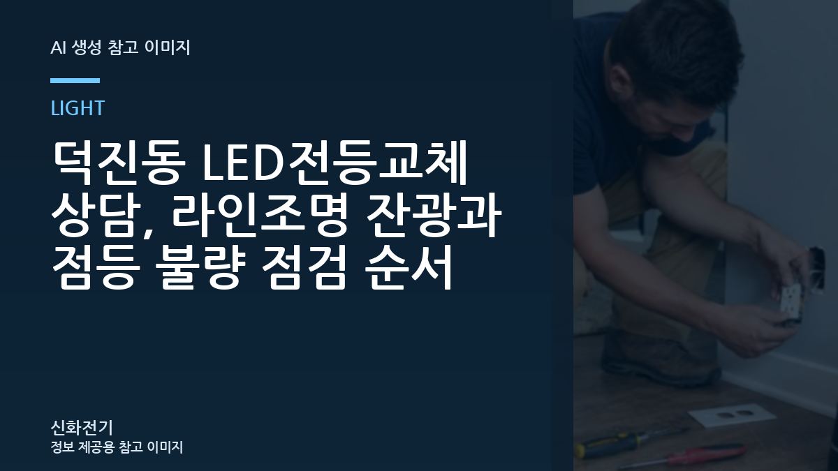 덕진동 LED전등교체 상담, 라인조명 잔광과 점등 불량 점검 순서