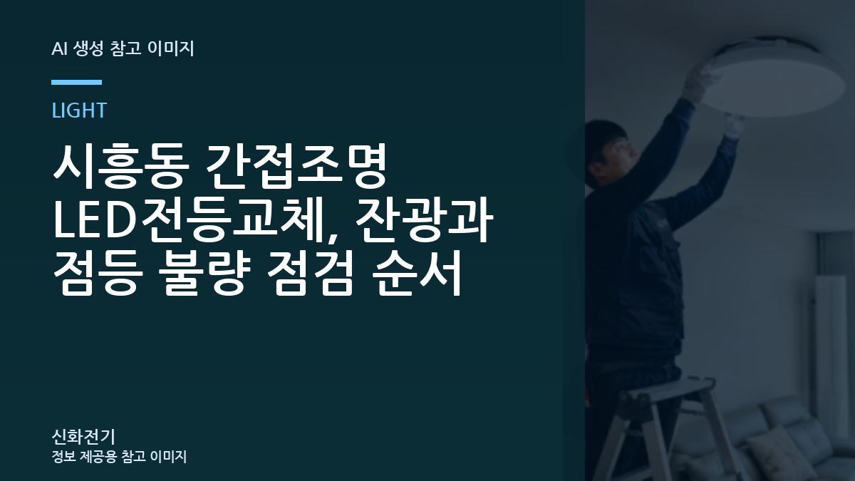 시흥동 간접조명 LED전등교체, 잔광과 점등 불량 점검 순서
