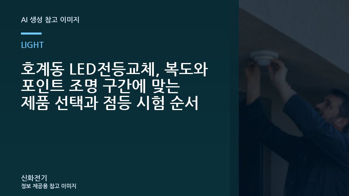 호계동 LED전등교체, 복도와 포인트 조명 구간에 맞는 제품 선택과 점등 시험 순서