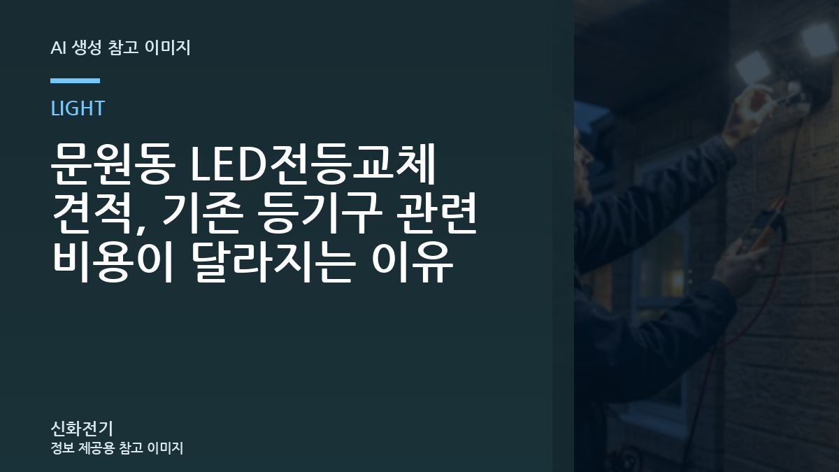 문원동 LED전등교체 견적, 기존 등기구 관련 비용이 달라지는 이유