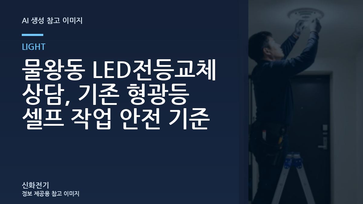 물왕동 LED전등교체 상담, 기존 형광등 셀프 작업 안전 기준