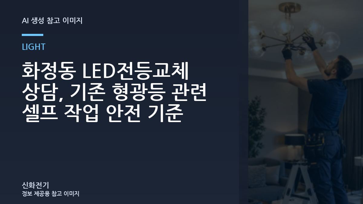 화정동 LED전등교체 상담, 기존 형광등 관련 셀프 작업 안전 기준