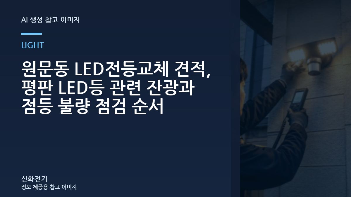 원문동 LED전등교체 견적, 평판 LED등 관련 잔광과 점등 불량 점검 순서