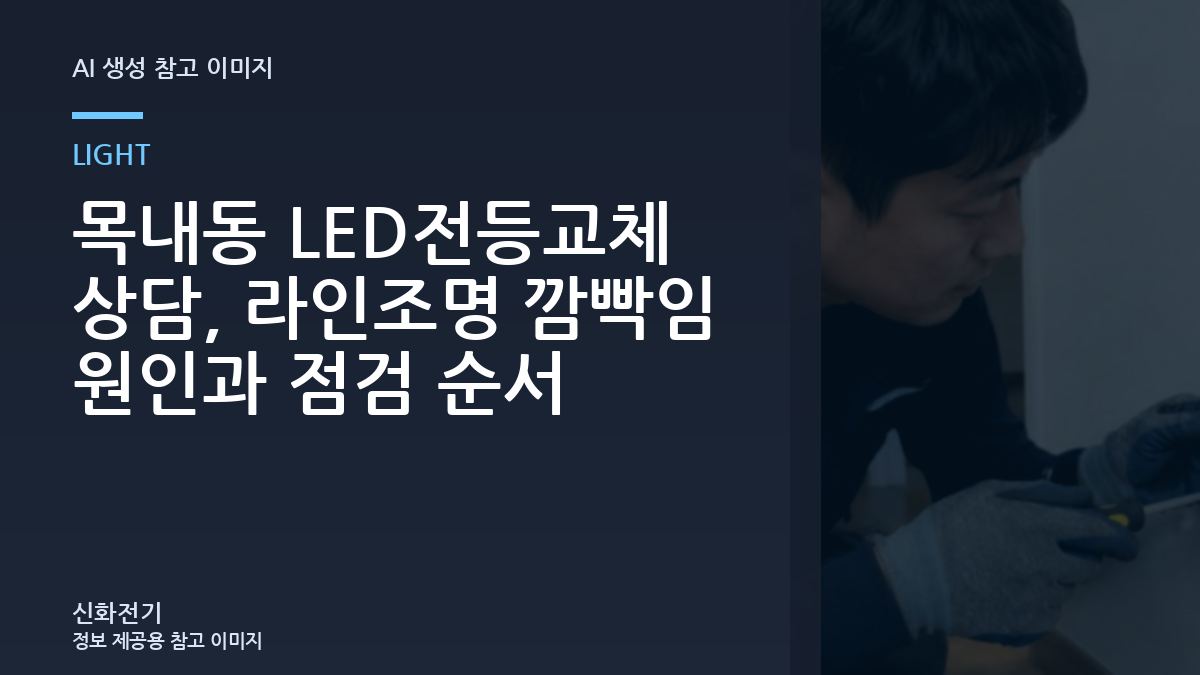 목내동 LED전등교체 상담, 라인조명 깜빡임 원인과 점검 순서