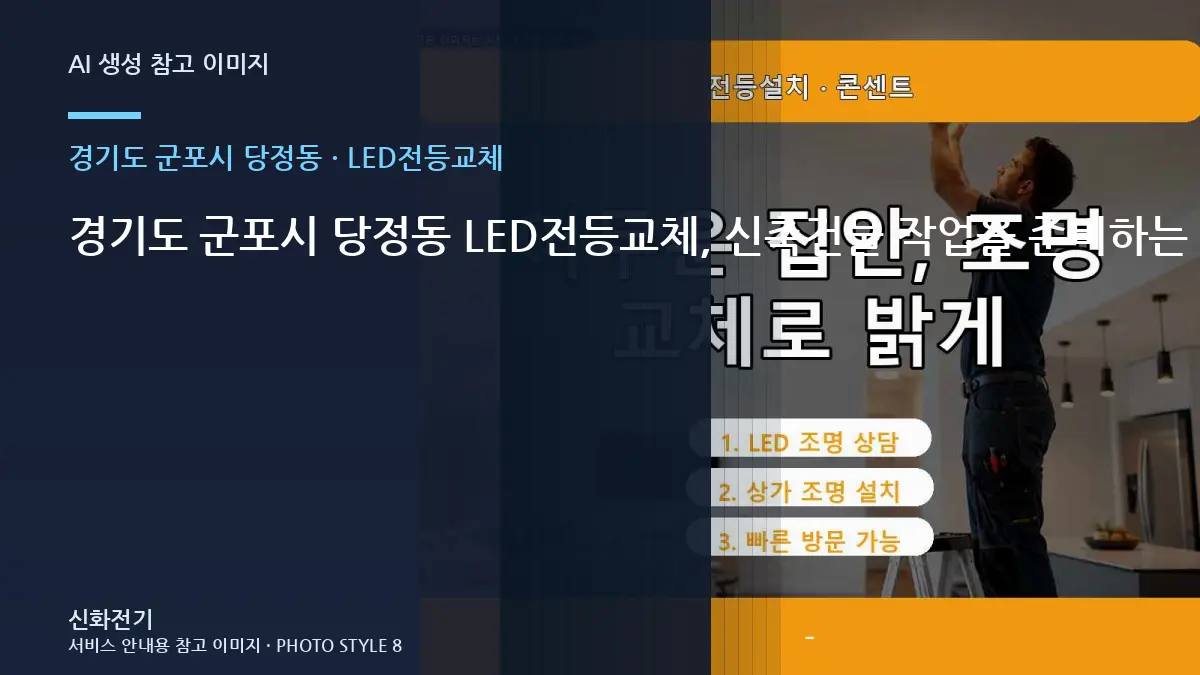 경기도 군포시 당정동 LED전등교체, 신축건물 작업을 준비하는 방법 · 작업 전 준비사항