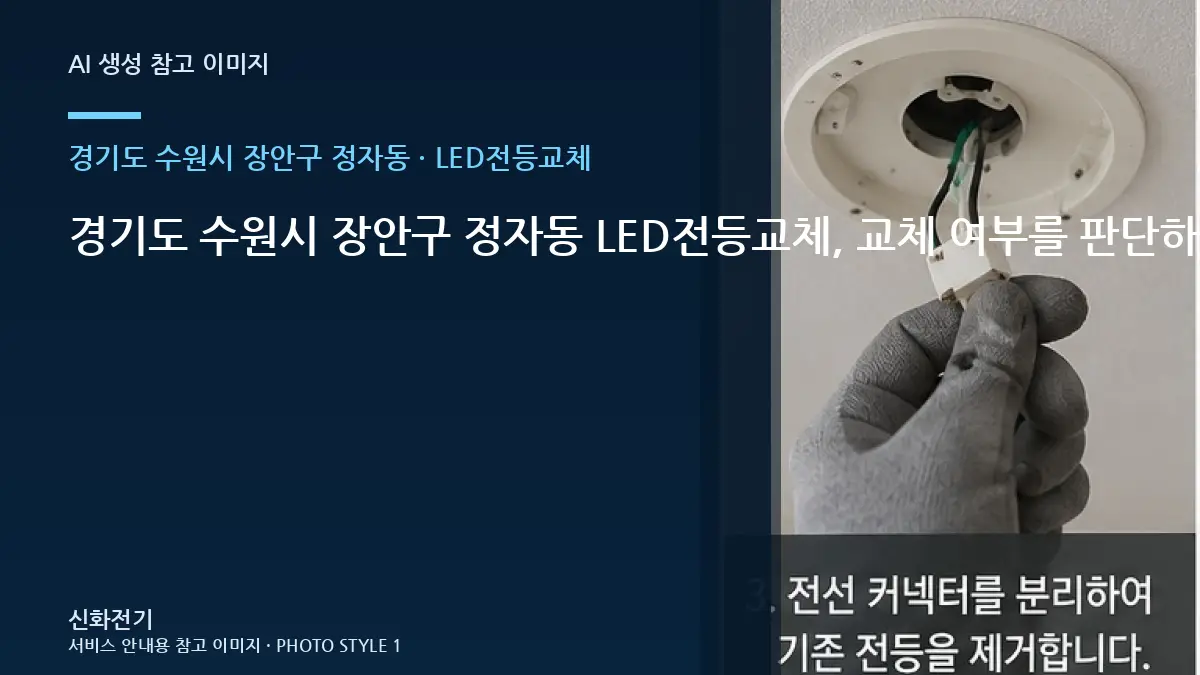 경기도 수원시 장안구 정자동 LED전등교체, 교체 여부를 판단하기 전 확인사항 · 방문 전 질문목록