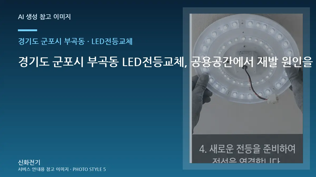 경기도 군포시 부곡동 LED전등교체, 공용공간에서 재발 원인을 찾는 순서 · 수량별 준비방법