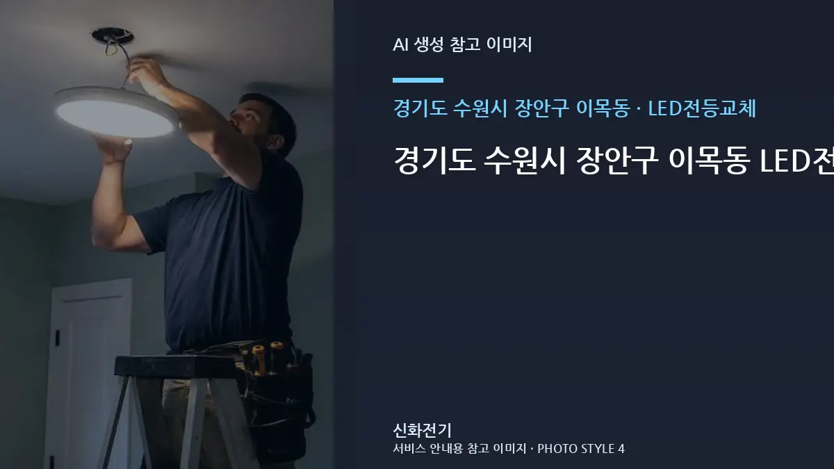 경기도 수원시 장안구 이목동 LED전등교체, 노후 상태에서 확인할 위험 신호 · 연결부 확인순서